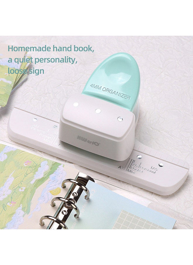 Kw-trio 9027 Loose Leaf Hole Punch Daily Planner Adjustable 3 Hole Paper Puncher for A8 Mini / A7 / A7 Pocket / A6 / A6 Personal / A5 Size 8 Sheet Capacity Notebooks Scrapbooking Supplies  - Image 2