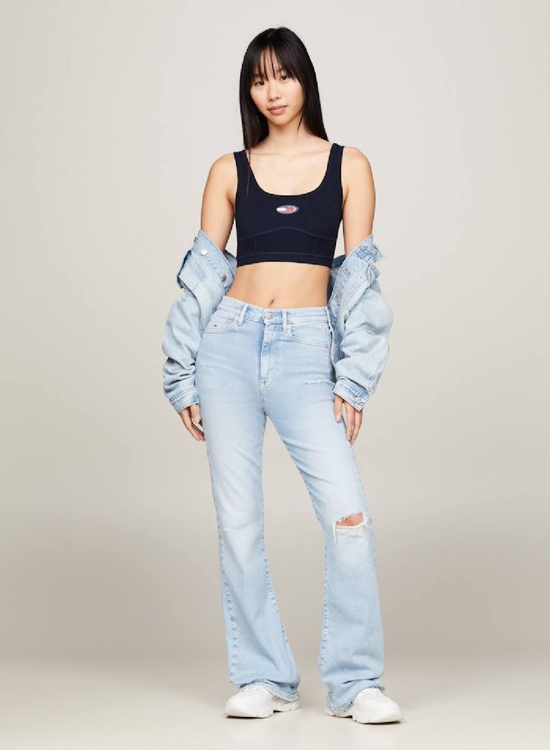 TOMMY JEANS Archive Logo Bralette Crop Top - Image 1