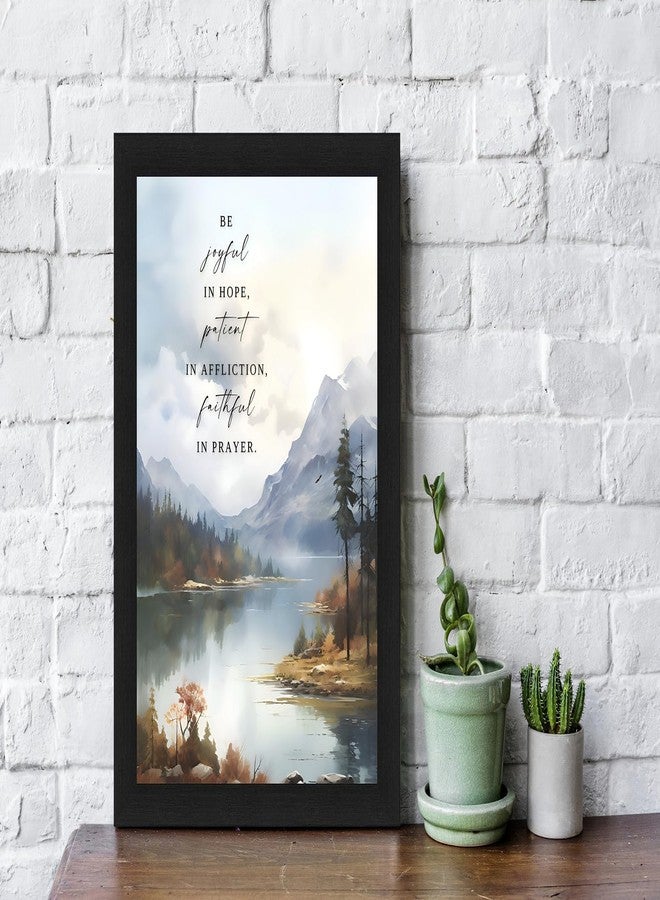 Interio Crafts Christian Decor Romans 12:12: “Be joyful in hope, patient in affliction, faithful in prayer Bible Verse Framed Art Print for Living Room Home Decor 13X10 - Image 2