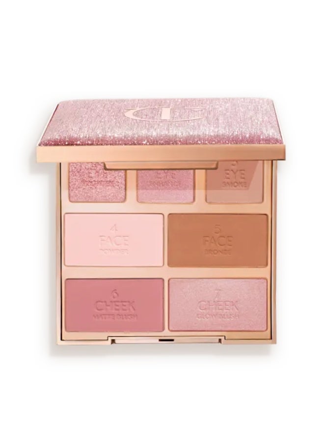 Charlotte Tilbury Hollywood Instant Look in a Palette – Pretty, Glowing Beauty | All-in-One Face Palette for Eyes, Cheeks & Radiant Glow - Image 1