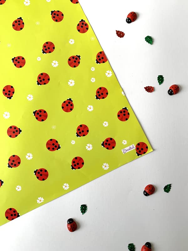 Dovetail Ladybug Hug Kids Gift Wrapping Paper Pack of 4 Sheet - Image 2
