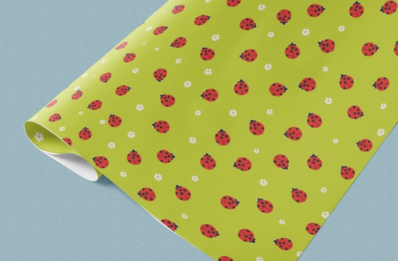 Dovetail Ladybug Hug Kids Gift Wrapping Paper Pack of 4 Sheet - Image 3