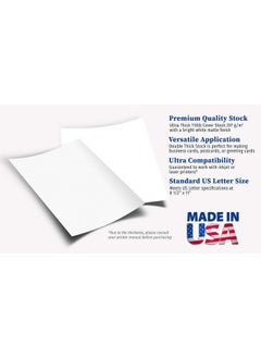 Desktop Publishing Supplies 110Lb Cover Ultra Heavyweight Double Thick Cardstock Bright White 8.5" X 11" For Inkjet/Laser Printers (200 Sheets)  - Image 3