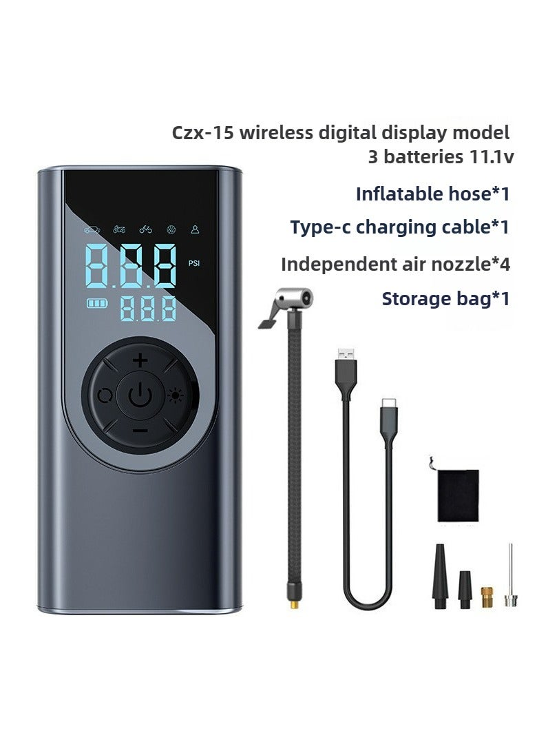 Digital Car Tyre Inflator Air Compressor with Auto Stop and LED Light 12V Fast Portable Air Pump for Car Bicycle Motorcycle Ball Air Mattress - Image 4