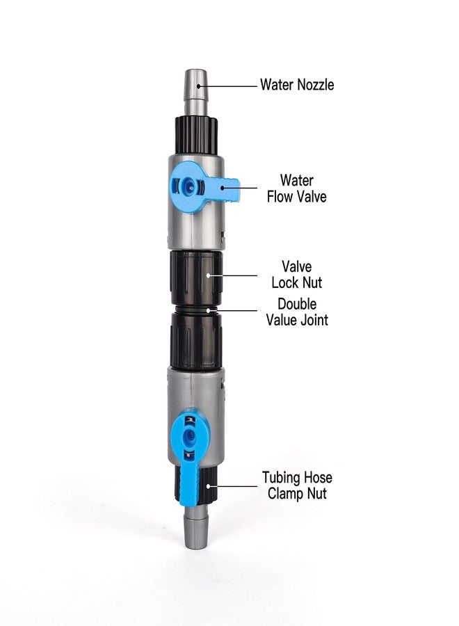 LANDEN Double Tab Connector for Aquarium, Canister Filter Hose Connector, Fish Tank Water Flow Control, Quick Release Valve, (1/2"(12/12mm)) - Image 4
