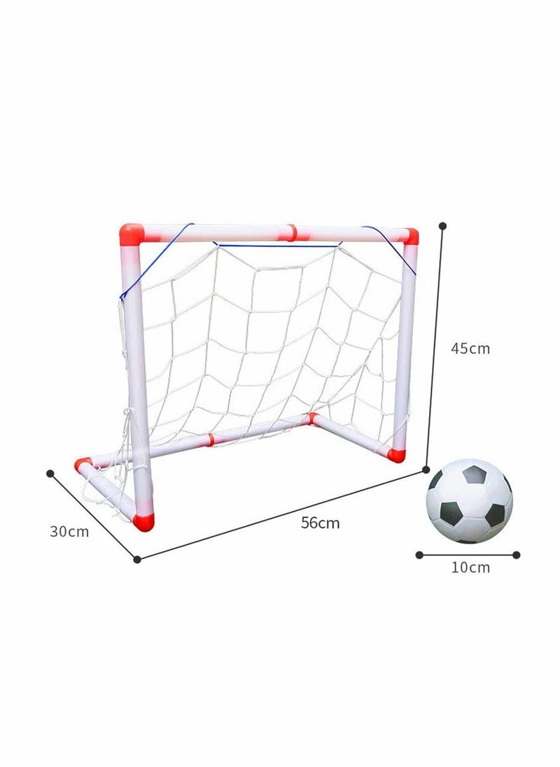 Y&D - Football goal , Soccer Goals Plastic Folding Mini Football, ball Goal Post Net Set, Portable for Kids Backyard, Sport Indoor Outdoor Games - Image 1