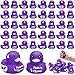 RoundFunny 60 Pcs Purple Ribbon Awareness Gifts Rubber Duck Bulk Domestic Violence Awareness Supplies with Purple Ribbon Gifts for Pancreatic Cancer Alzheimers Epilepsy Fundraiser and Toys - Image 2