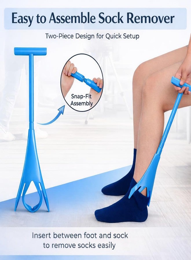 CAidRE Sock Aid Kit for Seniors - Sock Puller, Leg Lifter Strap & Car Door Handle, Easy On Off Sock Helper, No Bending Dressing Aid for Elderly, Pregnant & Limited Mobility - Image 4