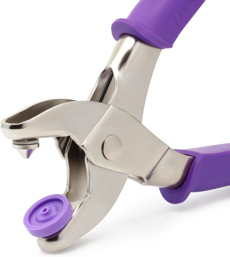 Dritz 24P Heavy Duty Snap Pliers with Tools and Instruction Guide - Purple - Image 2