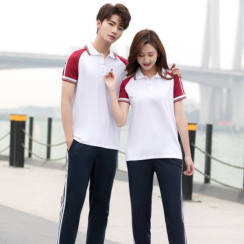 Summer Short-Sleeved T-Shirts For Men And Women, Two-Piece Sets For Couples, Square Dance School Life, Running Games, Class Group Uniforms - Image 5