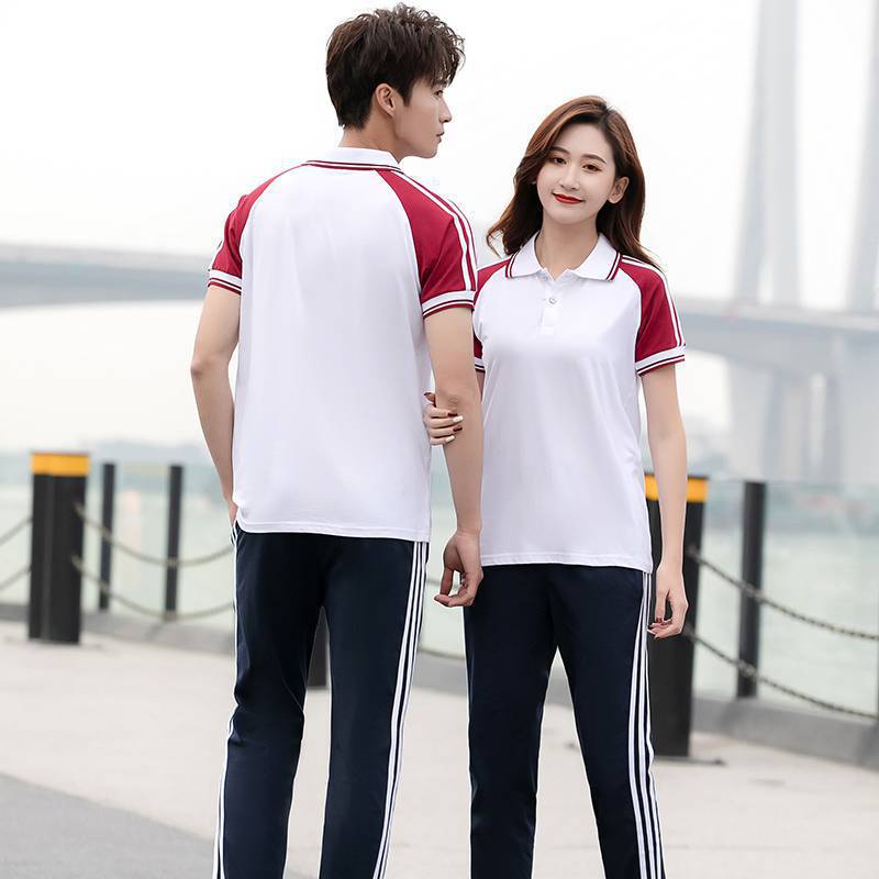 Summer Short-Sleeved T-Shirts For Men And Women, Two-Piece Sets For Couples, Square Dance School Life, Running Games, Class Group Uniforms - Image 4