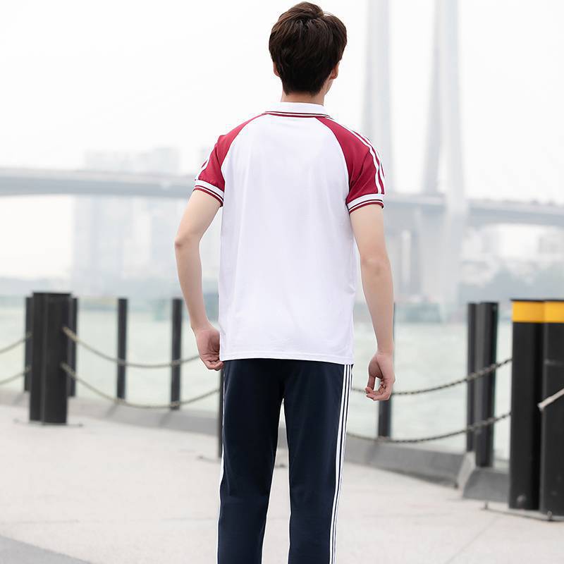 Summer Short-Sleeved T-Shirts For Men And Women, Two-Piece Sets For Couples, Square Dance School Life, Running Games, Class Group Uniforms - Image 3