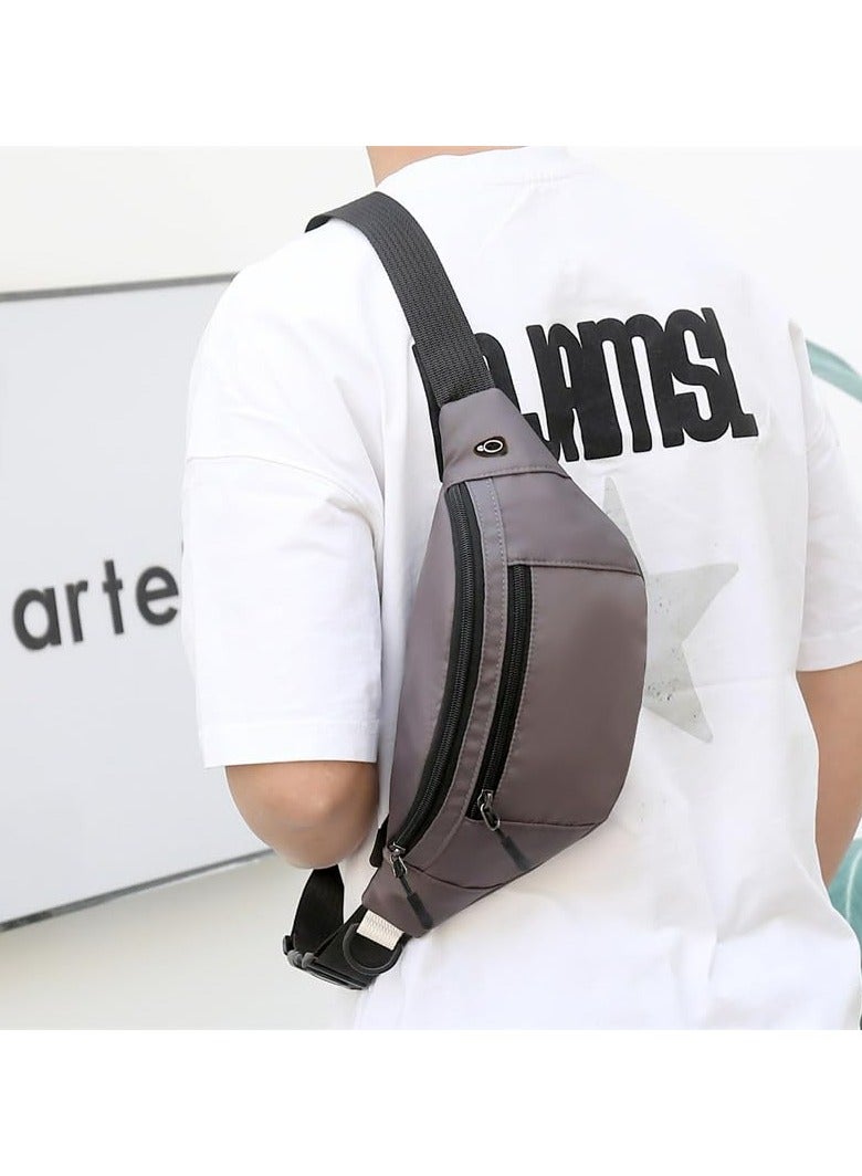 CMGTYYD. حقيبة خصر، حقيبة ظهر رجالية خفيفة الوزن، حقيبة صدر متعددة الاستخدامات، مناسبة للأنشطة الخارجية، مثل السفر والجري والمشي لمسافات طويلة وركوب الدراجات والتخييم (بنفسجي فاتح). - Image 2