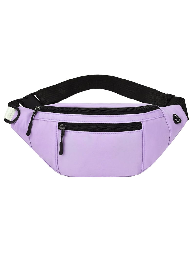 CMGTYYD. حقيبة خصر، حقيبة ظهر رجالية خفيفة الوزن، حقيبة صدر متعددة الاستخدامات، مناسبة للأنشطة الخارجية، مثل السفر والجري والمشي لمسافات طويلة وركوب الدراجات والتخييم (بنفسجي فاتح). - Image 1
