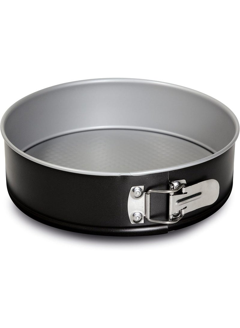 Guardini, Linea Silver Elegance 1 Base 22 Cm Non-Stick Steel Cake Tin, Silver/Black - Image 1