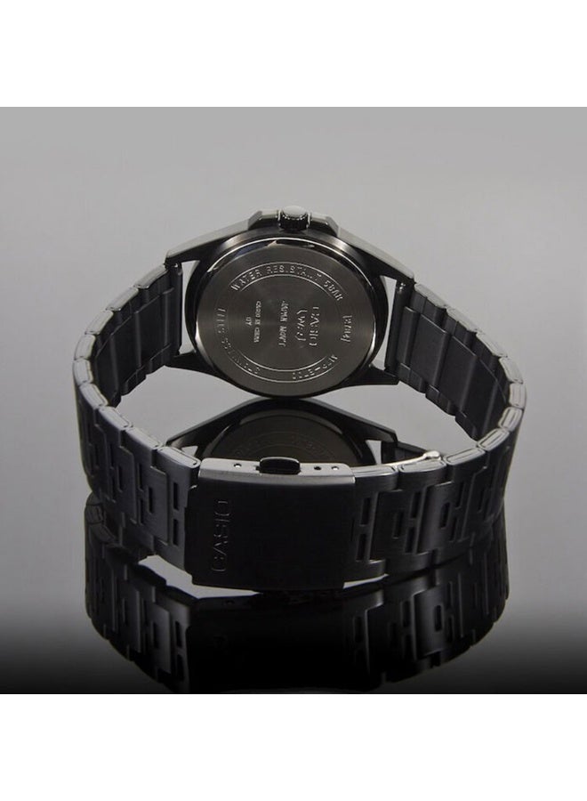 Casio Enticer Men’s Analog Watch MTP-E700B-1EVDF, Black Stainless Steel Band, Black Dial, 50M Water Resistant - Image 5