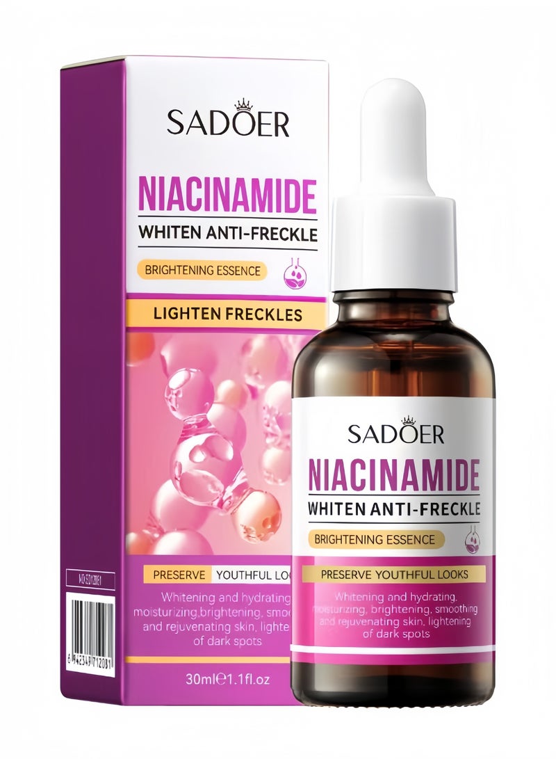 Sadoer Niacinamide Whiten Anti-Freckle Brightening Essence – 30ml - Image 1