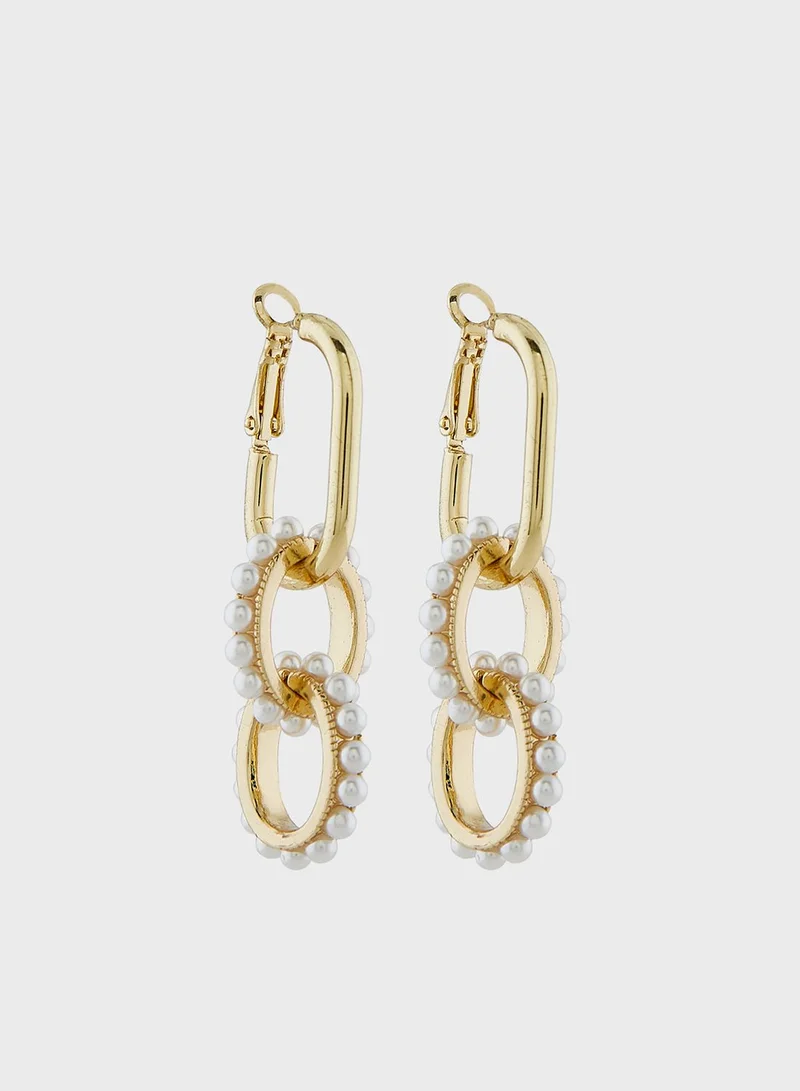 Ginger Pearl Drop Earrings