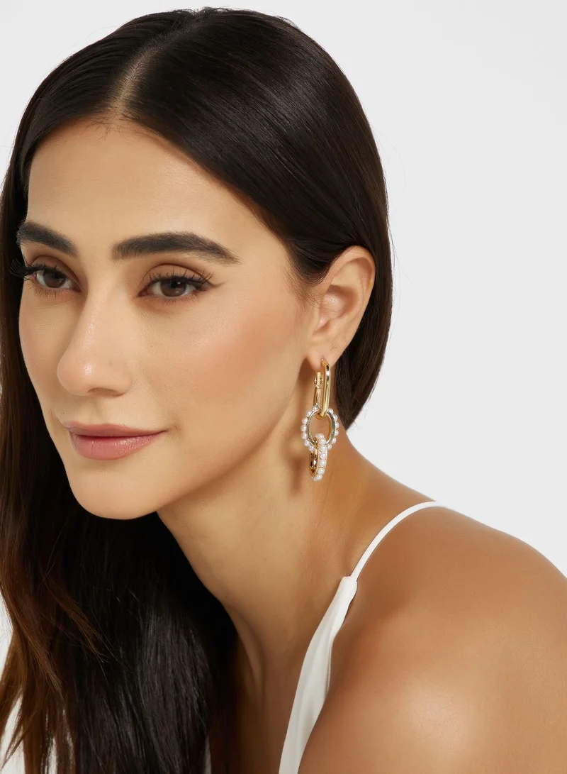 Ginger Pearl Drop Earrings
