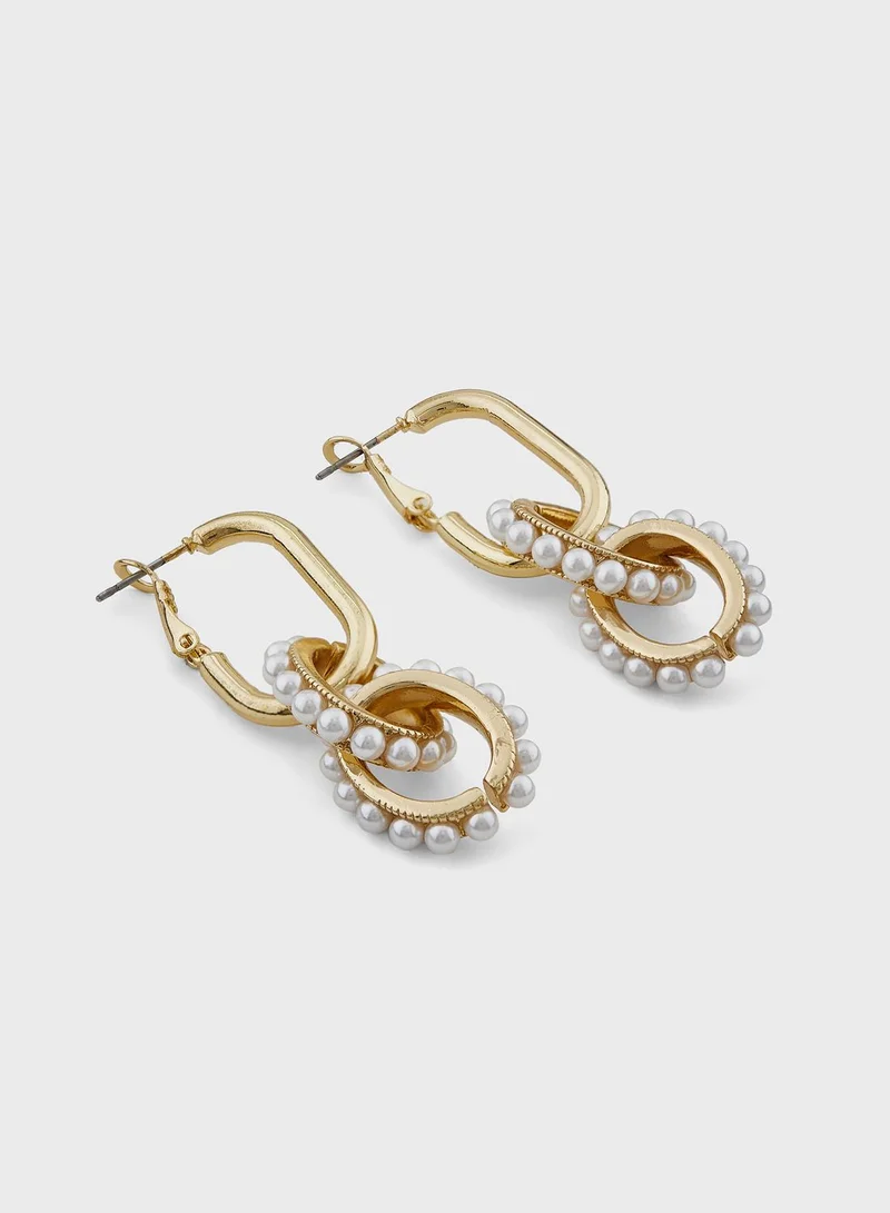 Ginger Pearl Drop Earrings
