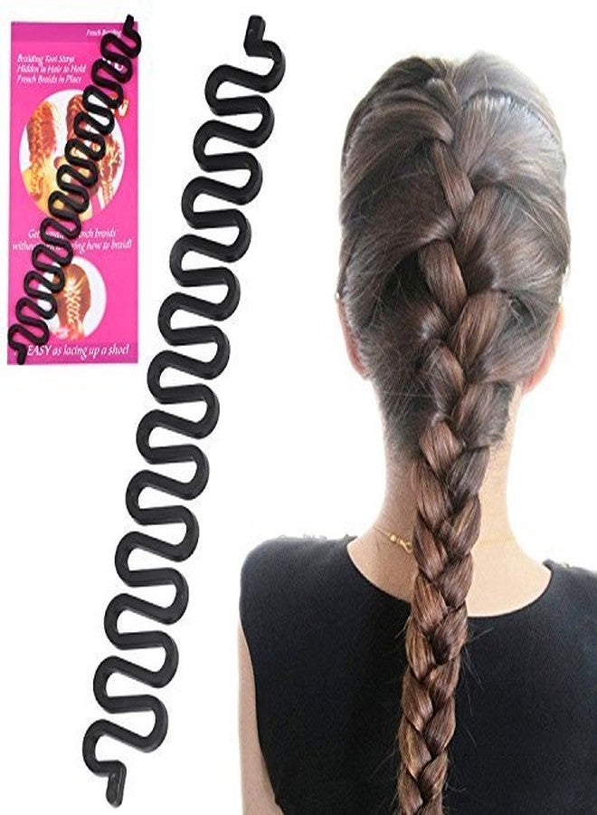 HiiBaby 6PCS Women Fashion Hair Styling Clip Hair Braider Twist Styling Braid Tool Magic Wonder Holder Clip DIY French (Black) - Image 1