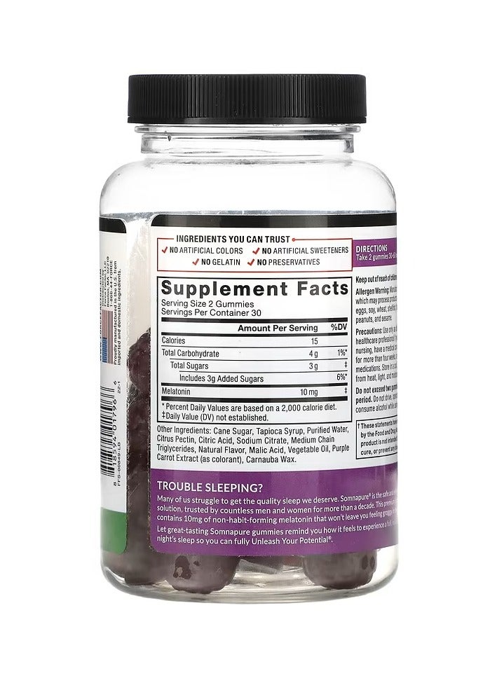 Force Factor Great Tasting Melatonin Gummies, Helps to sleep and wake up actively, 10 mg, 60 Gummies (5 mg per Gummy) - Image 3