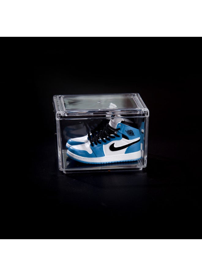Creative Diy Model Desktop Decoration For Boys And Girls Birthday Gift Trendy Mini AJ Sneakers Shoes Wall-Color:1 University Blue - Image 1