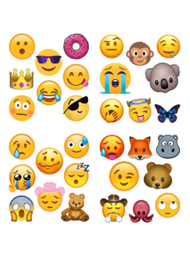 100-Piece Waterproof Emoji Sticker Set - Image 5