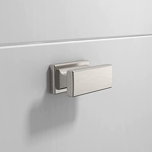 Amerdeco 20 Pack Brushed Satin Nickel Cabinet Knobs 1.46 Inch(37mm) Single Hole Cabinet Handles Rectangle Dresser Knobs and Pulls for Bathroom Cabinets - Image 2