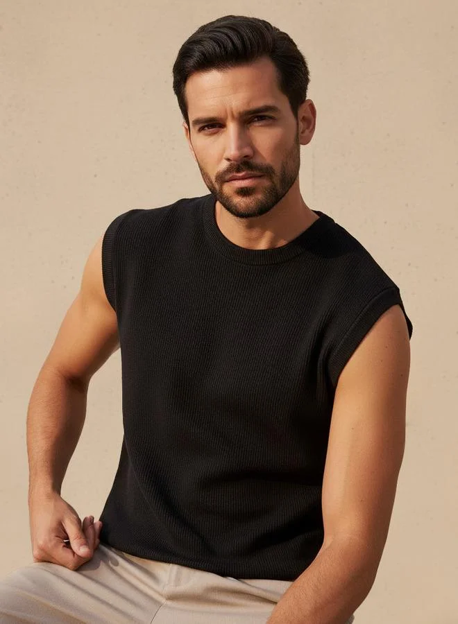 سبلاش فيڤ Men Crew Neck Sleeveless Sweater