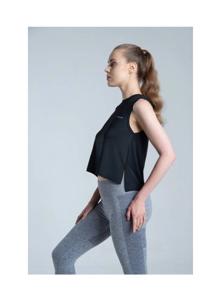 Vicino Vicino Women's Loose and Comfortable T-Shirt, Suitable for Exercise and Fitness, Available in Various Sizes, Black  - Image 3
