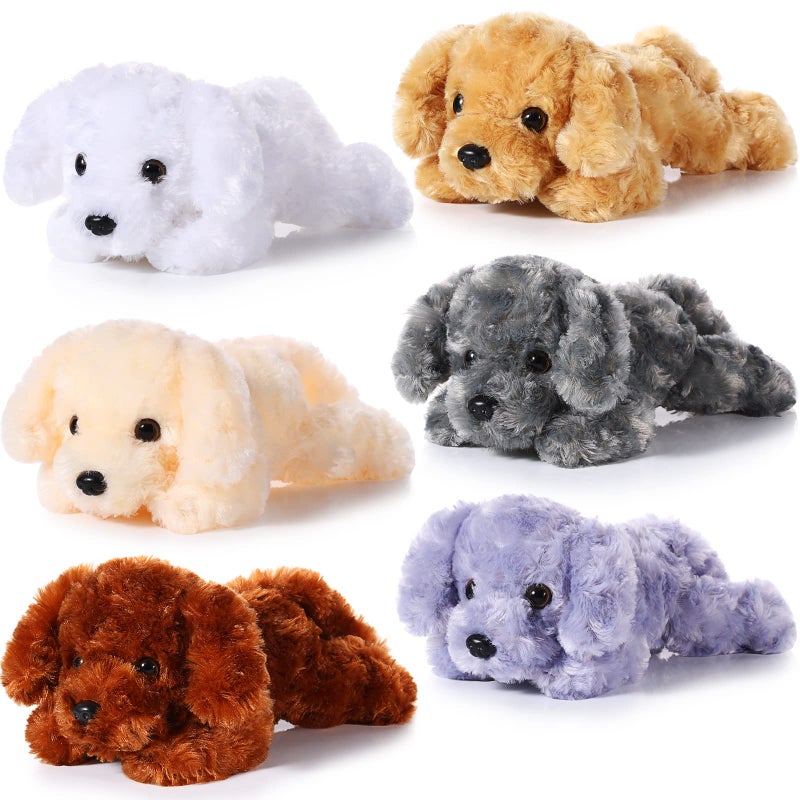 Harrycle 6 Pcs 8 Inch Stuffed Animal Plush Dog Puppy Soft Plush Pillow Toy Fluffy Puppy Set for Kids Girls Dog Theme Party Favor Birthday Baby Room Home DecorCute StyleCute Color - Image 2