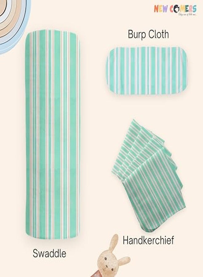 NEW COMERS Baby Muslin Cloth Set | 6 Pcs Double Layered Pure Cotton Swaddle Wrap | Soft & Absorbent Baby Burp Cloth & Reusable Washcloth Towels, White (SBW_07) - Image 2