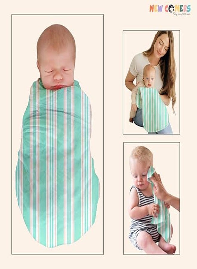NEW COMERS Baby Muslin Cloth Set | 6 Pcs Double Layered Pure Cotton Swaddle Wrap | Soft & Absorbent Baby Burp Cloth & Reusable Washcloth Towels, White (SBW_07) - Image 3