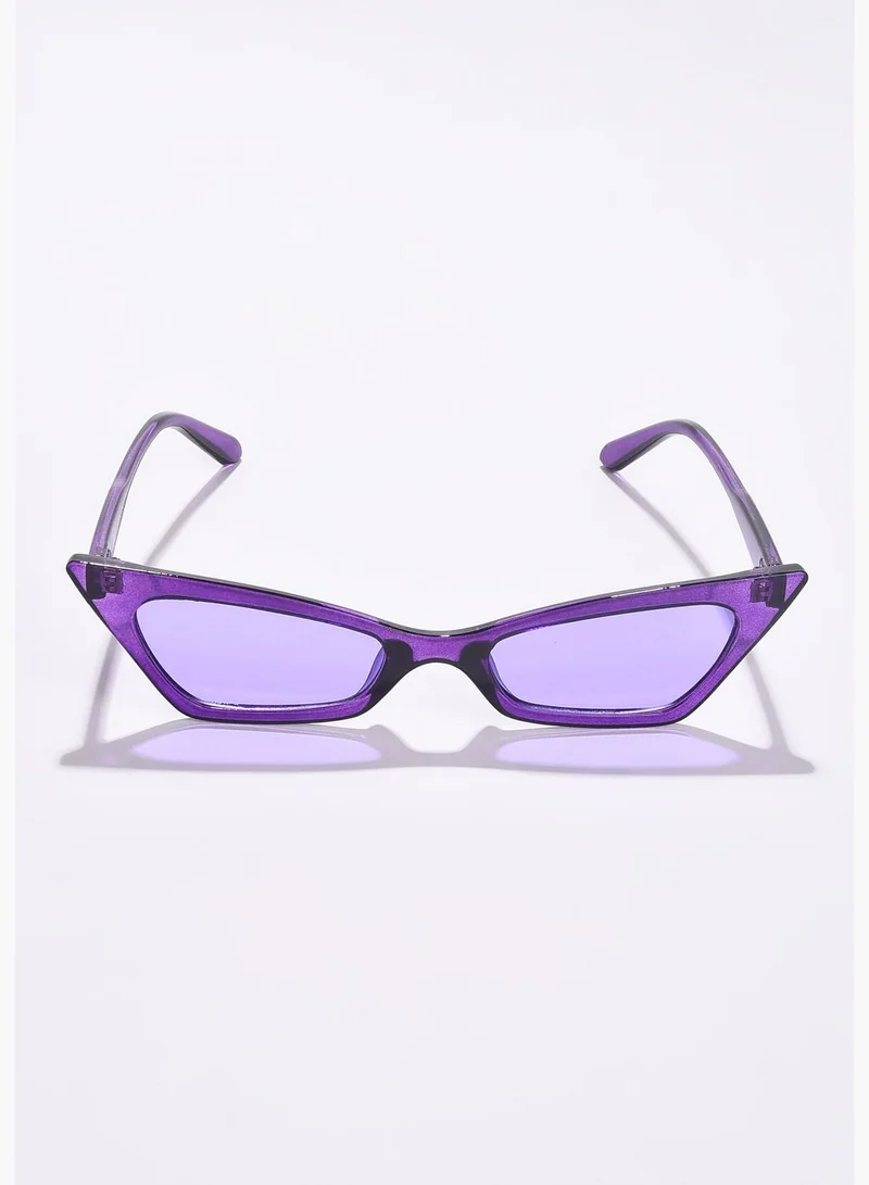 Haute Sauce Women Purple Lens Purple Cateye Sunglasses