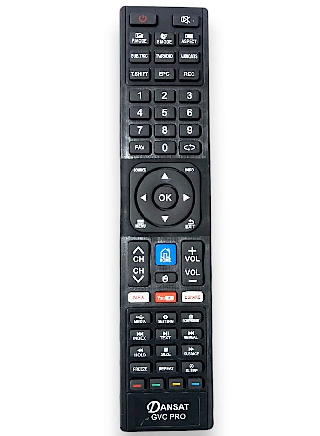 Dansat Replacement Remote Control For Dansat Gvc Pro Super General Jvc Telezone Smart Lcd Led Tv  - Image 1