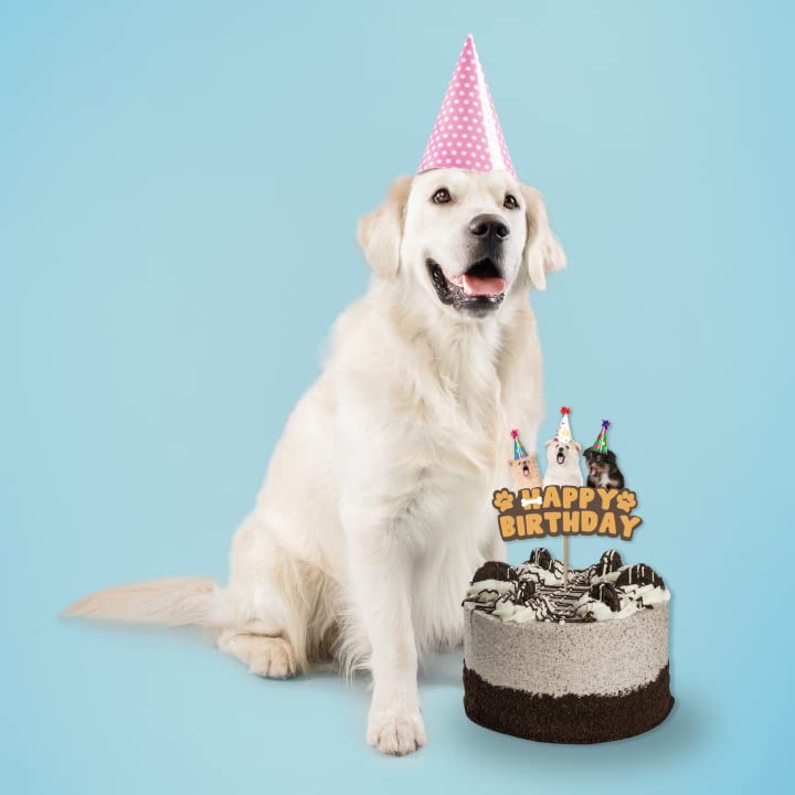 Festiko® 1 Pc Happy Barkday Cake Topper, Dog Birthday Cake Topper, Pet Birthday Decoration - Image 4