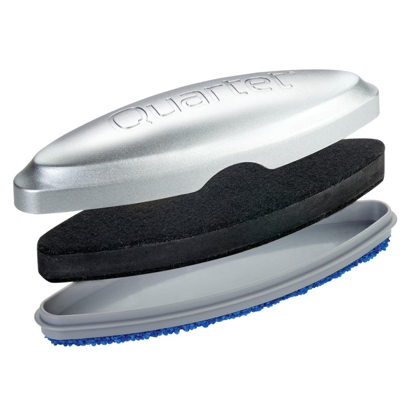 Quartet ممحاة سبورة بيضاء جافة من كواترت، مغناطيسية، ممحاة سبورة بيضاء، فضية (SFEB3) - Image 2