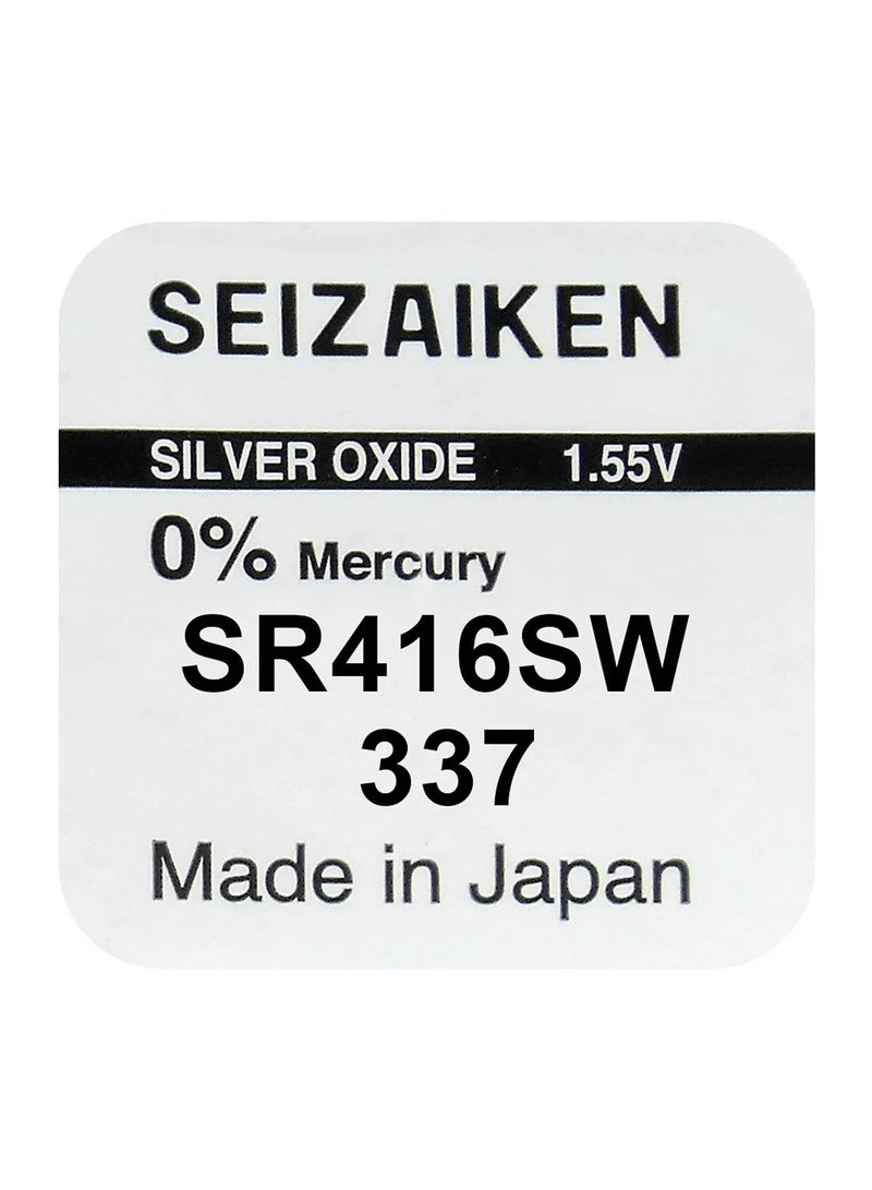 Seizaiken 10-Pieces Seizaiken / SEIKO 337 / SR416SW Silver Oxide 1.55V 0%Mercury (Watch) Batteries  - Image 2