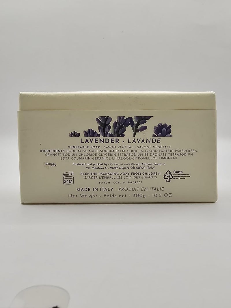 Alchimia Lavender Fine Vegetable Soap Bar 105 Oz Made in Italy - Image 2