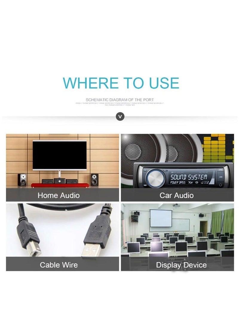 XiuWoo Clip on Ferrite Ring Core 20 Pieces Anti-Interference High-Frequency Filter RFI EMI Noise Suppressor with 3.5mm/ 5mm/ 7mm/ 9mm/ 13mm Inner Diameter Cable Black - Image 3