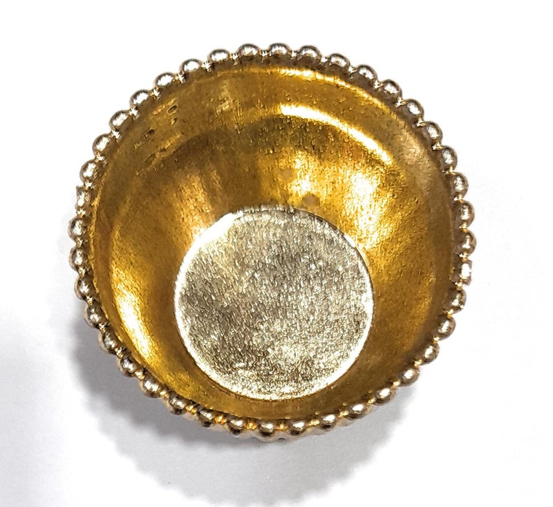 Ditya Crafts Acrylic Katori/Bowl for Keeping Pooja Article Like Chandan Kumkum Chawal Jaggery in Puja Thali or Resin Plate for Rakhi Diwali Navratri Laxmi Poojan Set of 24 Pieces Design 2 - Image 2