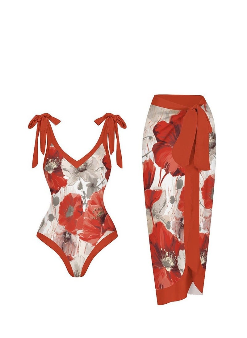 Y&D 2 Pice Summer swimsuit cover up women halter  set swimming suit women Beach Wear Swimwear - Image 1