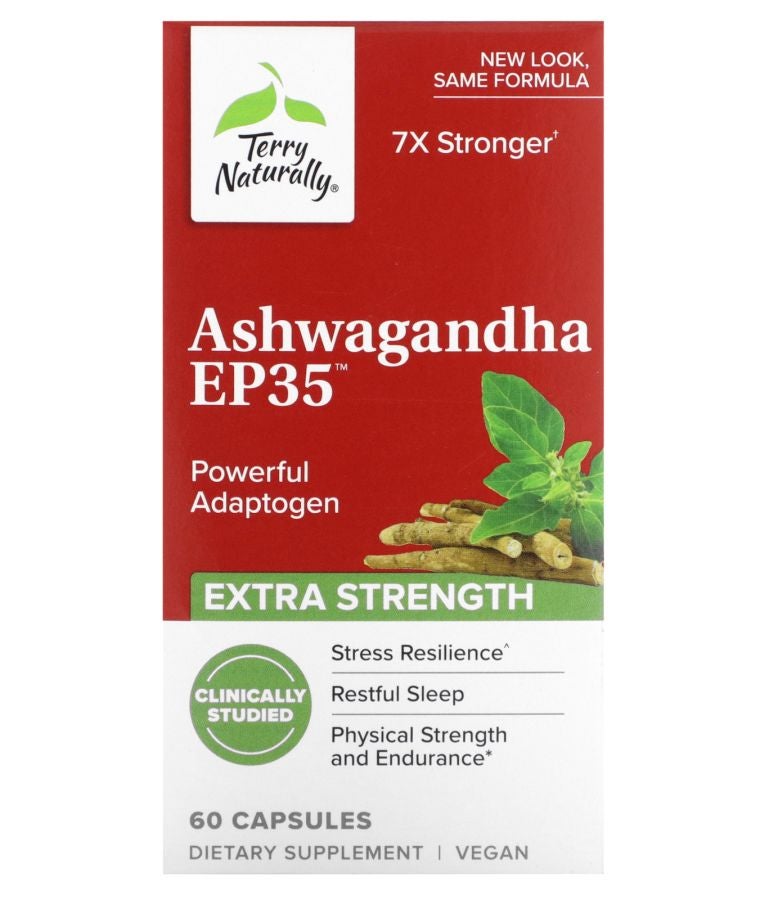 Terry Naturally Ashwagandha EP35 60 Capsules (150 mg per Capsule)