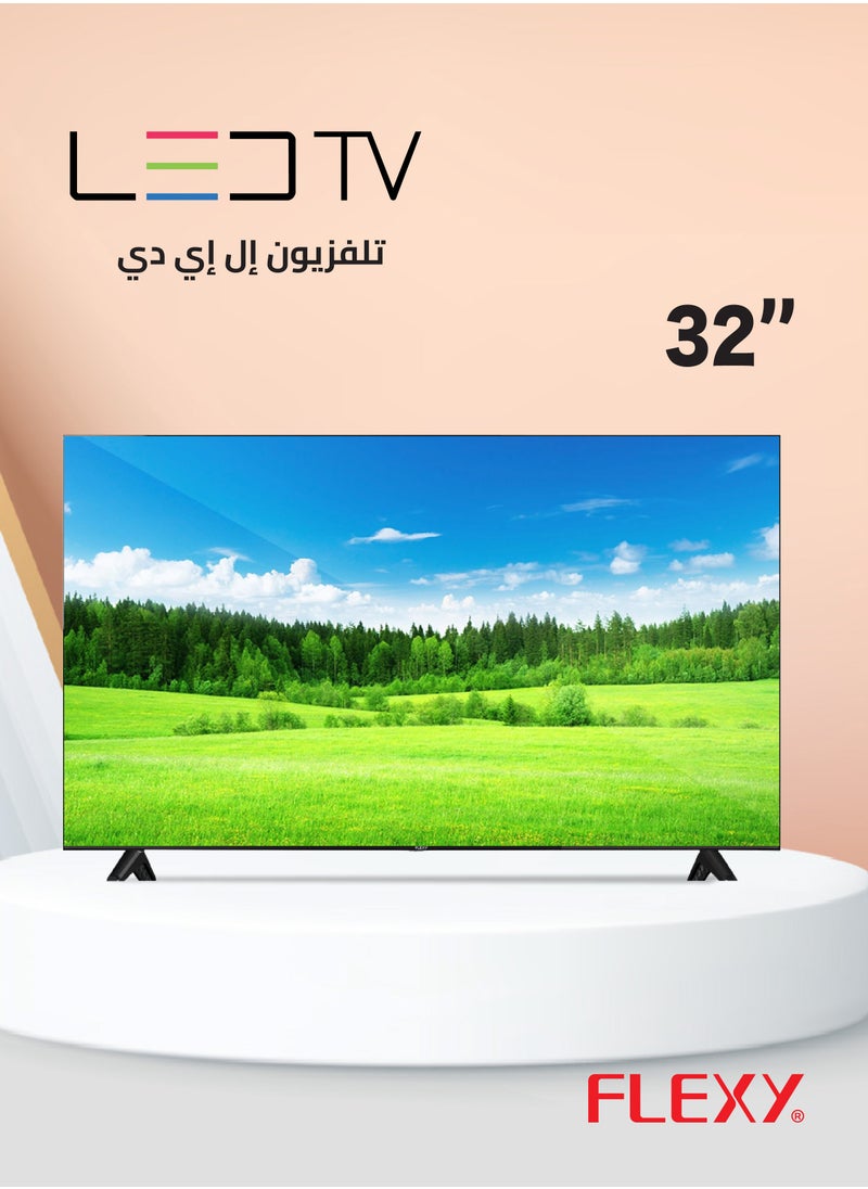 فليكسي تلفزيون LED مرن مقاس 32 بوصة بدون إطار - HD 1366x768، حامل مجاني على الحائط، مشاركة توصيل، مدخل HDMI وUSB مزدوج، نسبة ديناميكية 5000:1، زاوية عرض 176 درجة، OSD متعدد اللغات، ضمان لمدة عامين  - Image 2