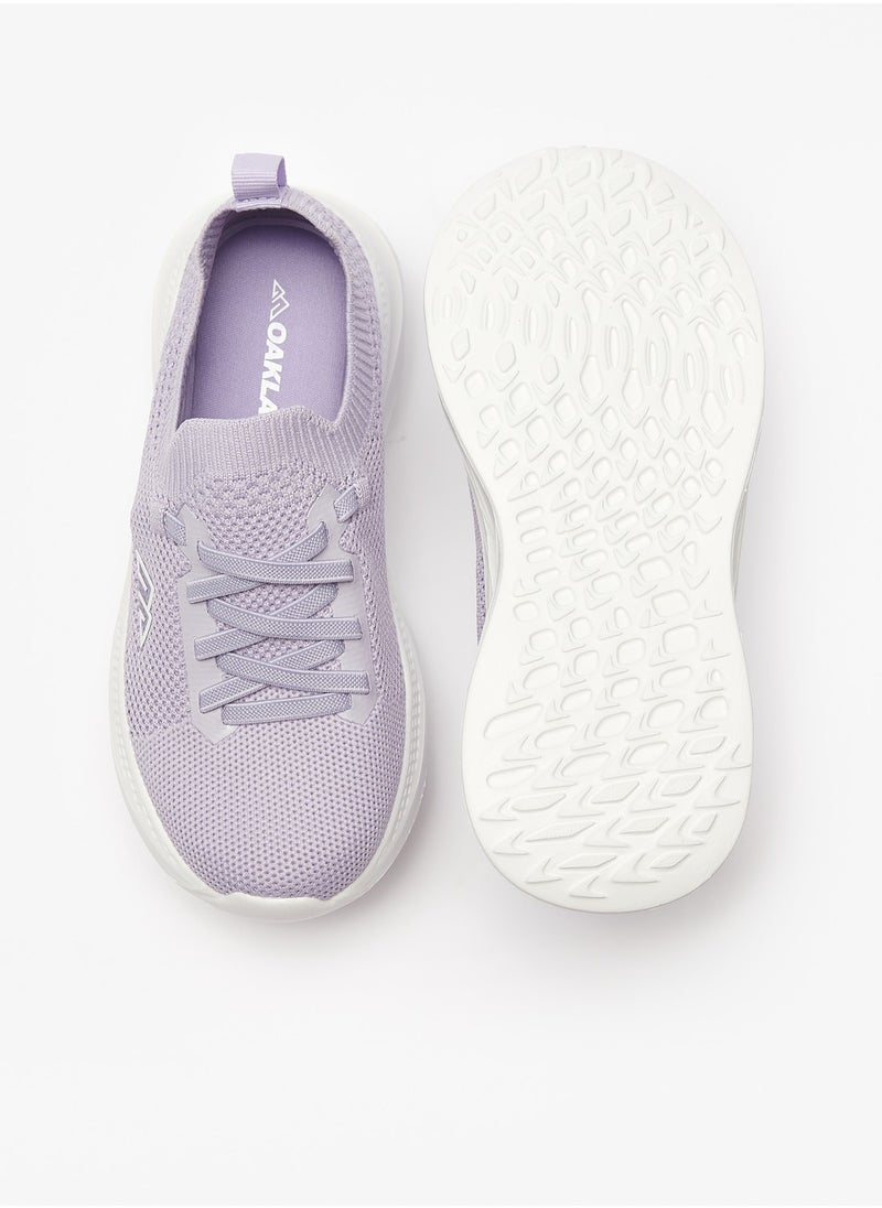 Oaklan by Shoexpress - Girls Solid Slip On Sports Shoes with Lace Detail and Pull Tabs - Image 1