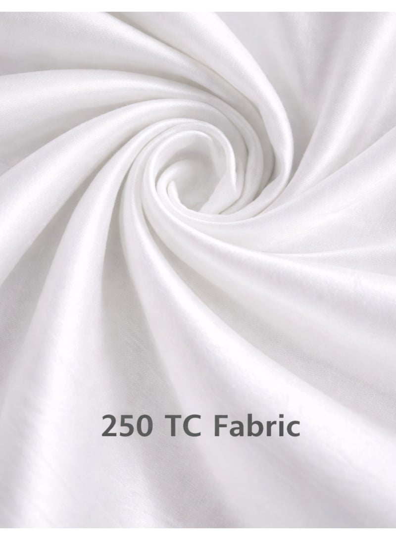 F.A.M.S Luxury 5-Star Hotel Mattress Topper – Plush Thick Comfort, 250 Thread Count Fabric, Breathable & Hypoallergenic, Secure Snap-On Fit on All 4 Sides, Elegant Black Piping - Image 5