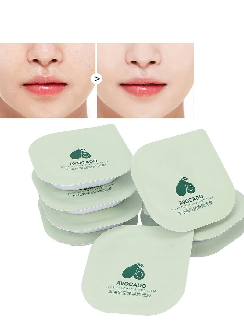 BIOAOUA 8 Pods Clay Facial Mask Set, Avocado Clay Mask Set, Facial Mask for Oil Control, Deep Cleaning, and Radiant Skin, Clay Face Mask Deep Pore Cleansing Acne Blackhead for Men & Women - Image 3