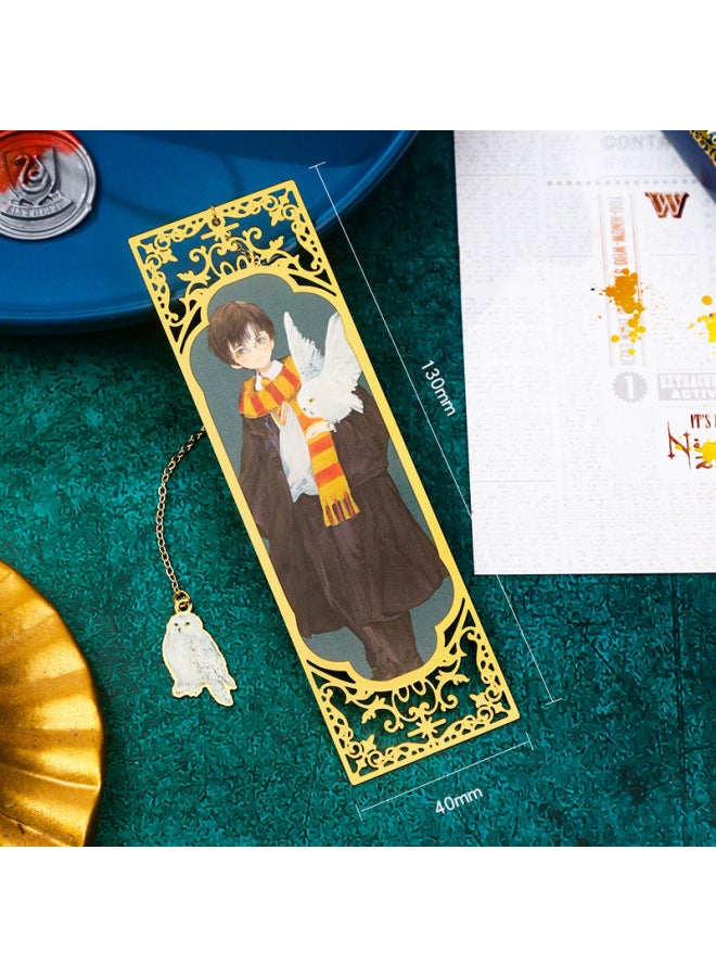 Harry Potter Birthday Gift Original Metal Bookmark Gryffindor College Student Ha Fan Stationery Gift - Image 1
