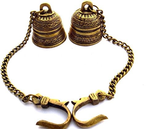 Kartique Brass Wall Hanging Bells, Standard, Gold - Image 1